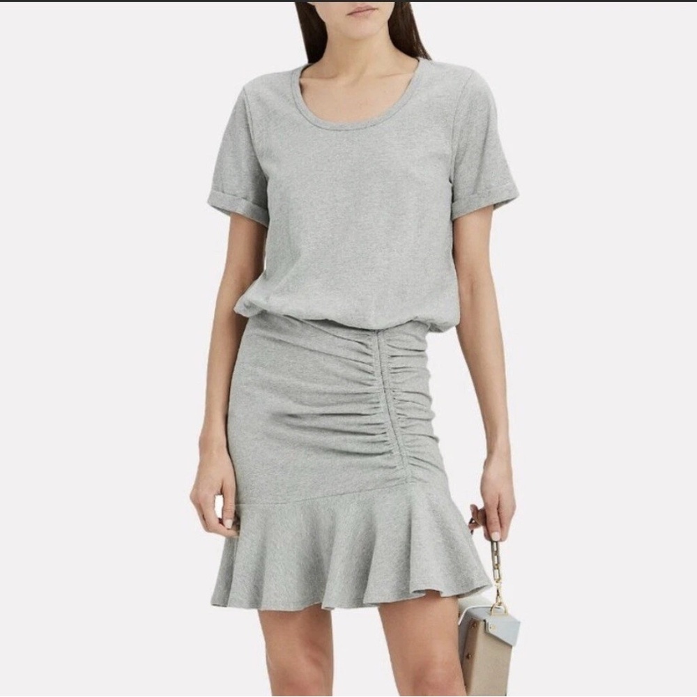 Veronica‎ Beard Pima Cotton Asymmetrical Gray Dress